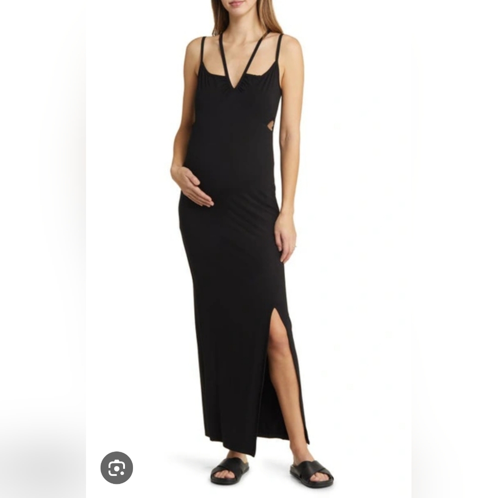 NWT Emilia George Bella Cutout Slit Sleeveless Midi‎ Maternity Dress